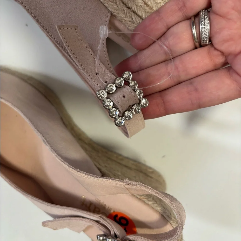 Paseart suede espadrille Wedge Sandals‎